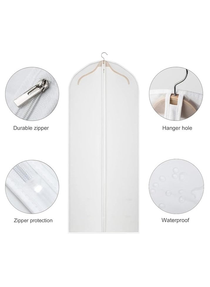 Beauenty 12 Pack Garment Bags for Hanging Clothes Clear Suit Bag Dust Resistant Clothing Bags PEVA Breathable Clothes Protectors with Zipper for for Closet Storage and Travel（60×140CM）  - Image 5