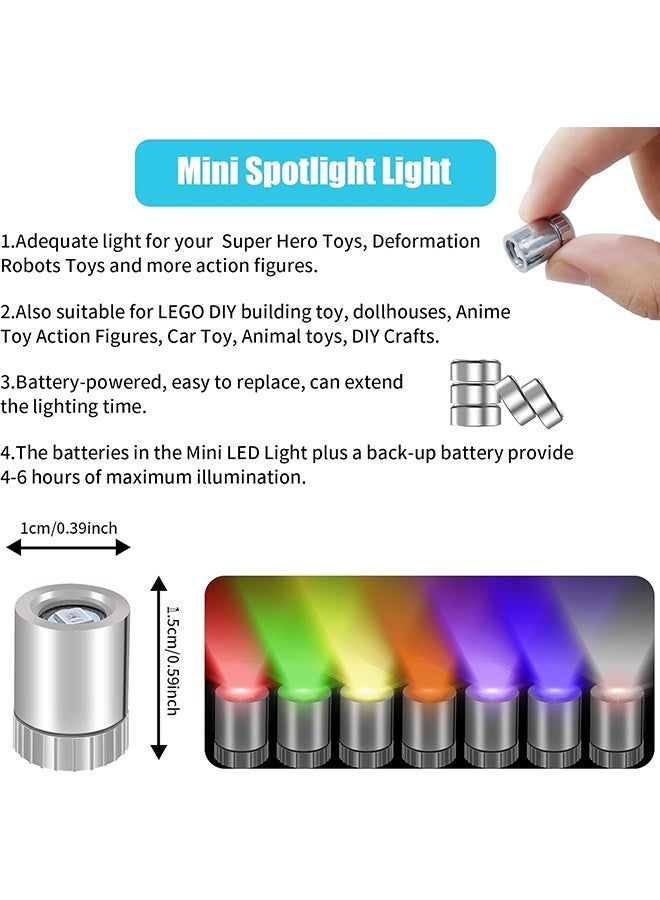 دبليو أف أف أو أضواء LED صغيرة - 10 قطع من الأضواء الصغيرة التي تعمل بالبطاريات، مصباح SMD صغير، ضوء LED مصغر للأعمال اليدوية، أضواء SSL صغيرة لبيت الدمى، الشخصيات المتحركة، بناء الألعاب (تغيير الألوان المتعدد) - Image 2