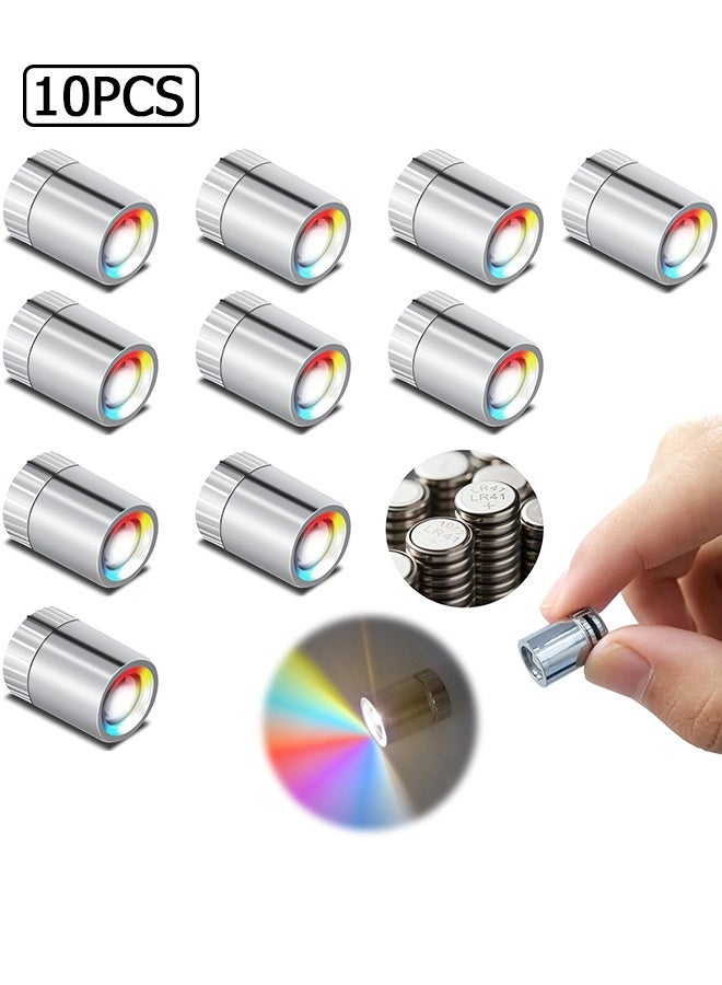 دبليو أف أف أو أضواء LED صغيرة - 10 قطع من الأضواء الصغيرة التي تعمل بالبطاريات، مصباح SMD صغير، ضوء LED مصغر للأعمال اليدوية، أضواء SSL صغيرة لبيت الدمى، الشخصيات المتحركة، بناء الألعاب (تغيير الألوان المتعدد) - Image 1