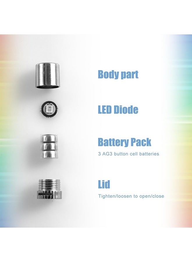 دبليو أف أف أو أضواء LED صغيرة - 10 قطع من الأضواء الصغيرة التي تعمل بالبطاريات، مصباح SMD صغير، ضوء LED مصغر للأعمال اليدوية، أضواء SSL صغيرة لبيت الدمى، الشخصيات المتحركة، بناء الألعاب (تغيير الألوان المتعدد) - Image 3