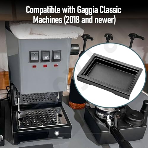 FancyTark Low Profile Thin Drip Tray & OPV Spring Modification Kit w/Long Stainless Steel Tube for Gaggia Classic Pro Traditional Espresso Coffee Machine - Black - Image 5