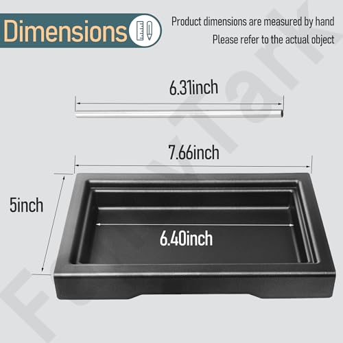 FancyTark Low Profile Thin Drip Tray & OPV Spring Modification Kit w/Long Stainless Steel Tube for Gaggia Classic Pro Traditional Espresso Coffee Machine - Black - Image 2