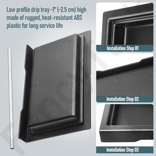 FancyTark Low Profile Thin Drip Tray & OPV Spring Modification Kit w/Long Stainless Steel Tube for Gaggia Classic Pro Traditional Espresso Coffee Machine - Black - Image 3