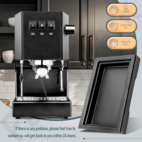 FancyTark Low Profile Thin Drip Tray & OPV Spring Modification Kit w/Long Stainless Steel Tube for Gaggia Classic Pro Traditional Espresso Coffee Machine - Black - Image 4