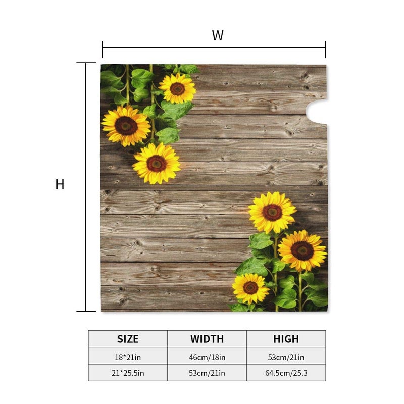 Mount Hour Sunflowers Wood Mailbox Covers Magnetic Post Box Cover Wraps Standard Size 21x18 Inches for Garden Yard Decor - Image 4