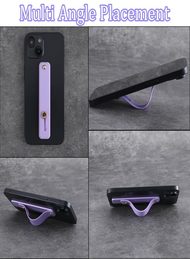 Styquenzer 2 Pcs Loop for Phone Case Phone Loop Finger Holder Universal Portable Phones Finger Strap Phones Holder for Hand(Purple Pink) - Image 5