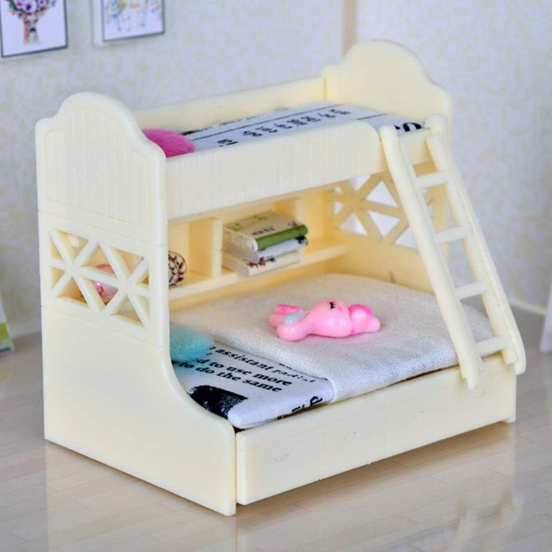 klarakoABS Miniature Bunk Bed Model for 1 / 12 Dolls House Children - Image 2