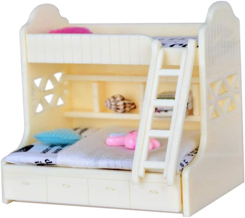 klarakoABS Miniature Bunk Bed Model for 1 / 12 Dolls House Children - Image 1