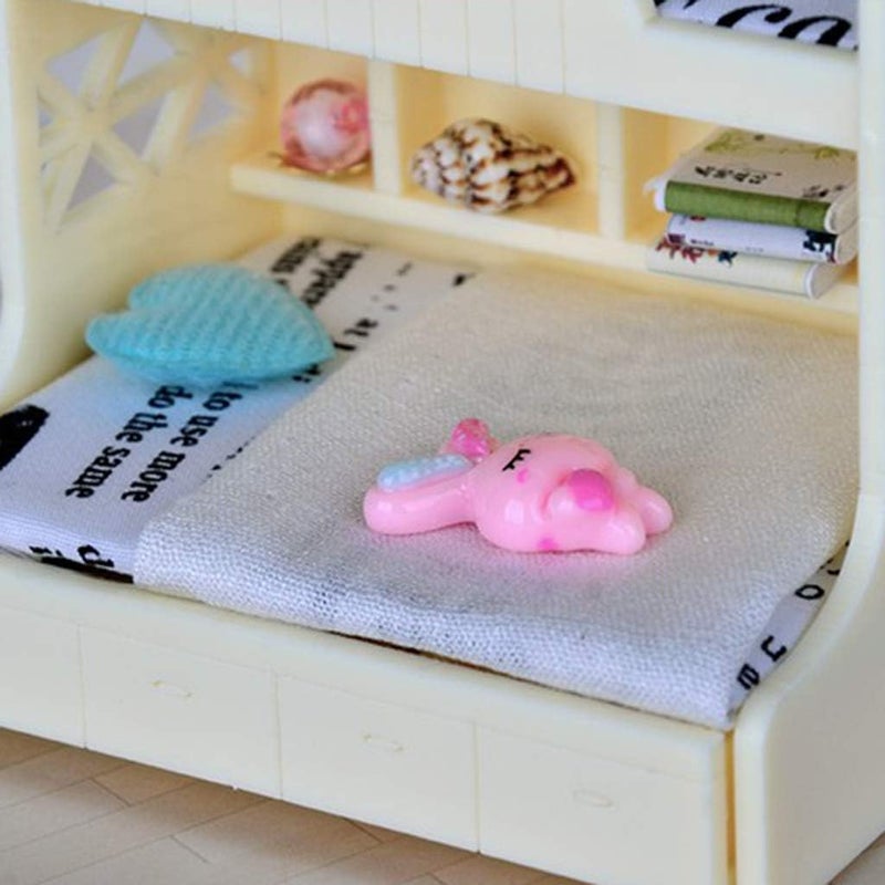 klarakoABS Miniature Bunk Bed Model for 1 / 12 Dolls House Children - Image 4