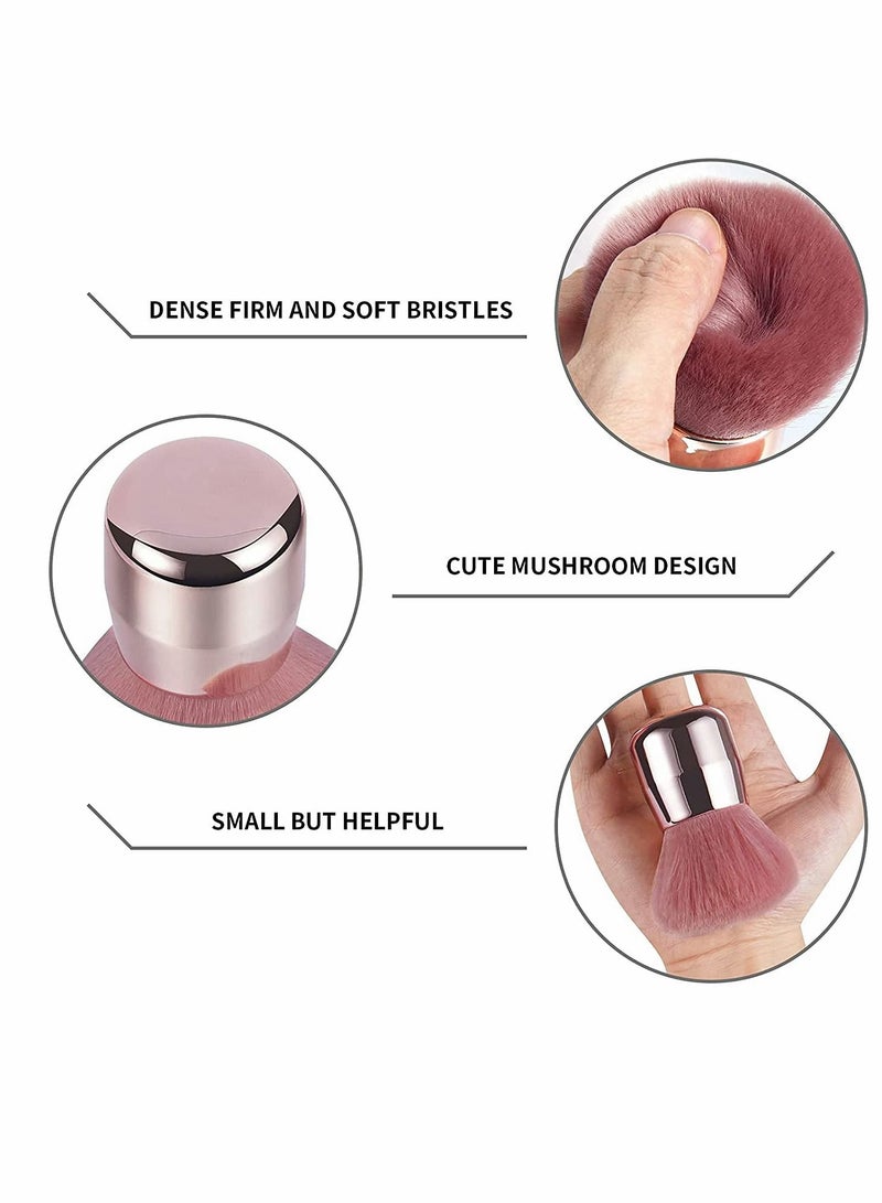 KASTWAVE Nail Art Dust Powder Remover Brush,  Nail Art Dust Cleaner Brush, Soft Kabuki Cleaner Brush for Makeup, for Makeup or Nail Arts Powder Brush (Pink) - Image 2