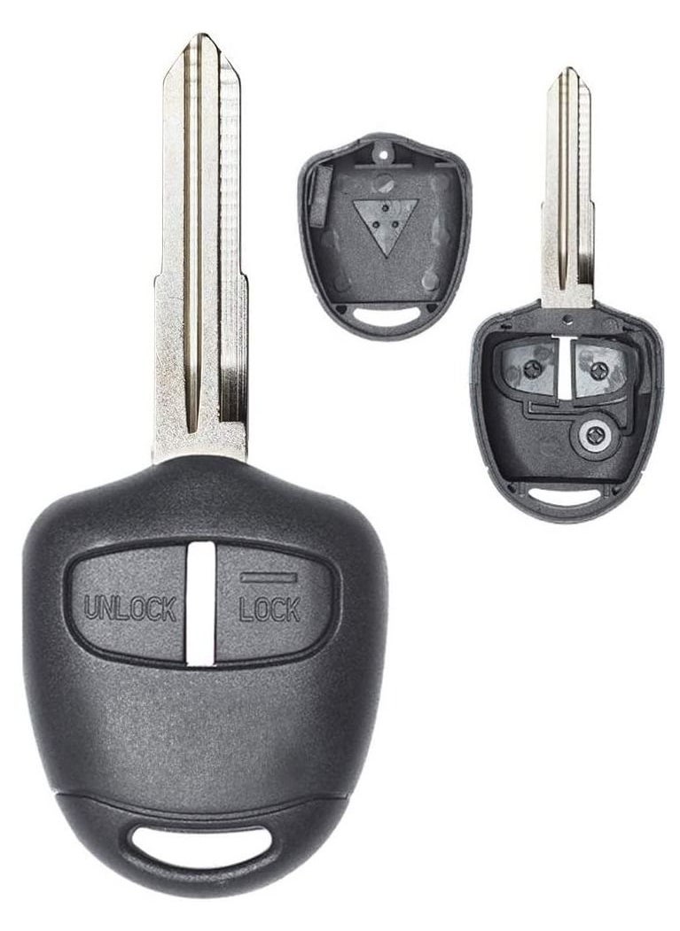 Rubik - Replacement Housing Shell Remote Blank Key Case Fob 2 Button For MITSUBISHI Lancer Evolution Grandis Outlander (Right Blade) - Image 1