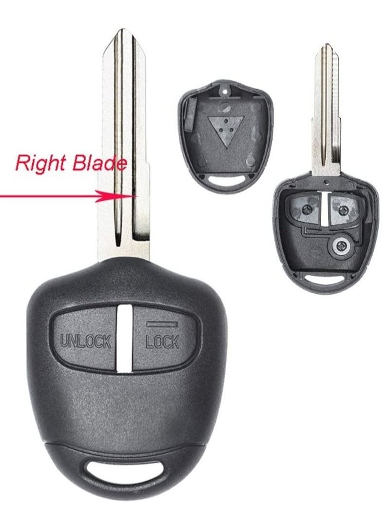 Rubik - Replacement Housing Shell Remote Blank Key Case Fob 2 Button For MITSUBISHI Lancer Evolution Grandis Outlander (Right Blade) - Image 1