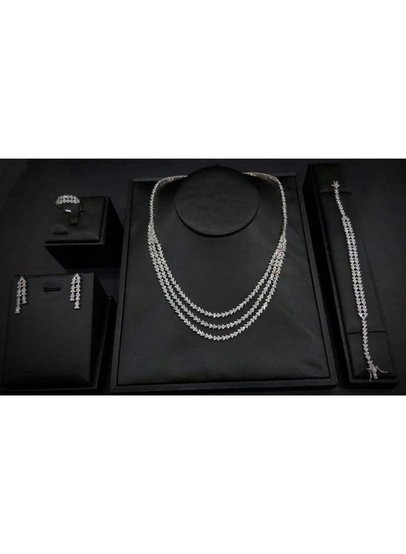 Zircon diamond jewellery gift set