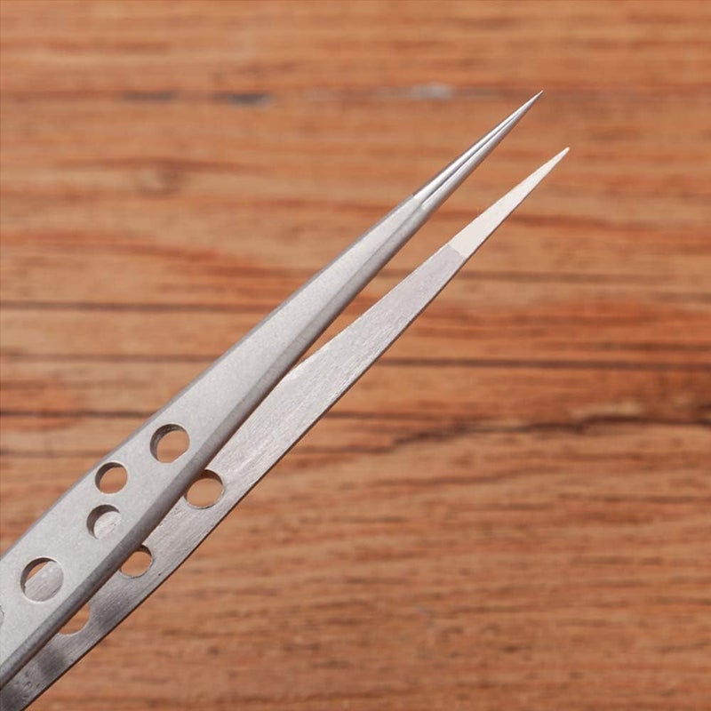 Wolfride Stainless Steel Tweezers Precision Tweezer Tool Set for Electronics Repair, Crafting (5 Pcs) - Image 4