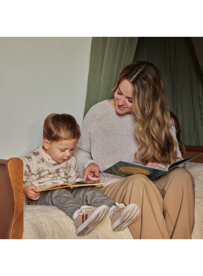 Dirkje boys' loose fit pebble wild animals sweater - Image 4