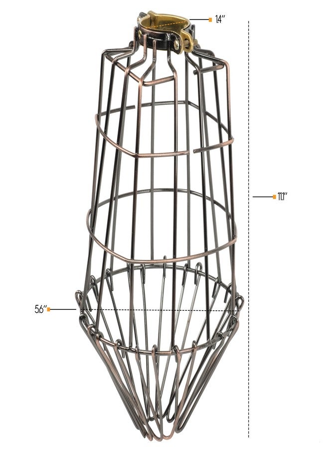Rustic State ArtifactDesign Long Metal Wire Light Cage Guard for Pendant Lamps Bronze - Image 2