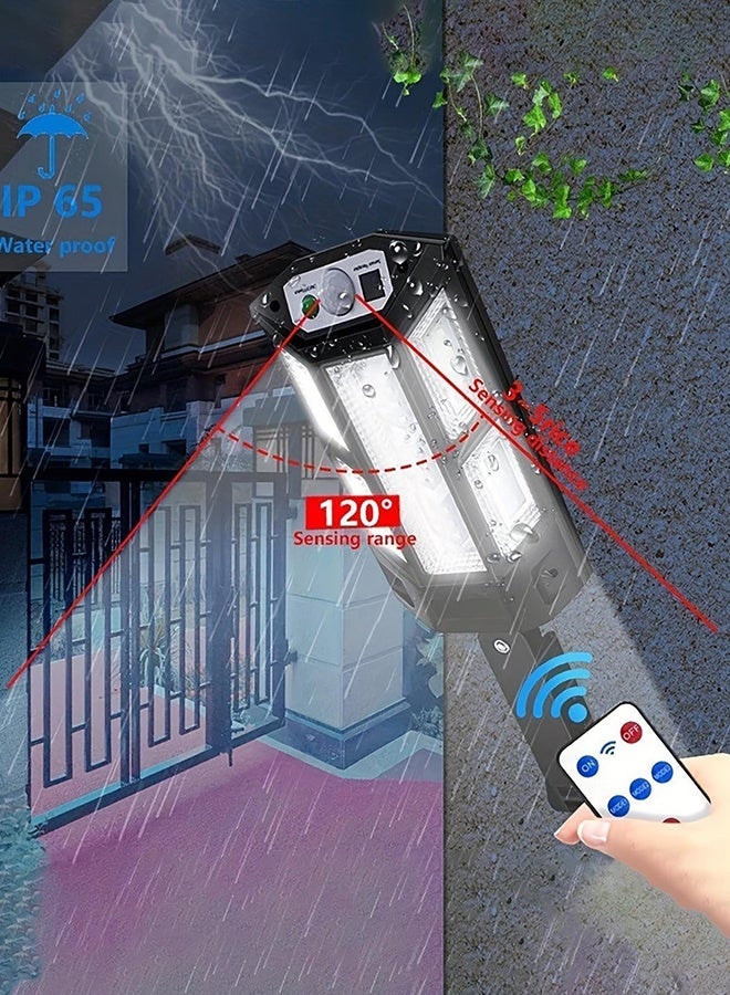 general Super Bright Solar Wall Light with Remote | 43 LEDs, 3 Modes, Motion Sensor + Remote Control, IP65 Waterproof for Garden & Fence Lighting - Image 3