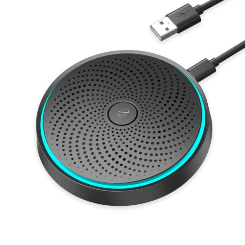 The AutoStory USB Conference Room Microphone, 360° Omnidirectional Pickup Upto 10 Feet, Easy Plug & Play, One Key Mute, Windows Mac Compatible use to Call, Record, Podcast & Meetings (Touch Mute) - Image 1