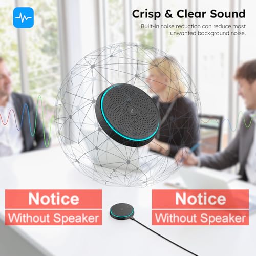 The AutoStory USB Conference Room Microphone, 360° Omnidirectional Pickup Upto 10 Feet, Easy Plug & Play, One Key Mute, Windows Mac Compatible use to Call, Record, Podcast & Meetings (Touch Mute) - Image 2