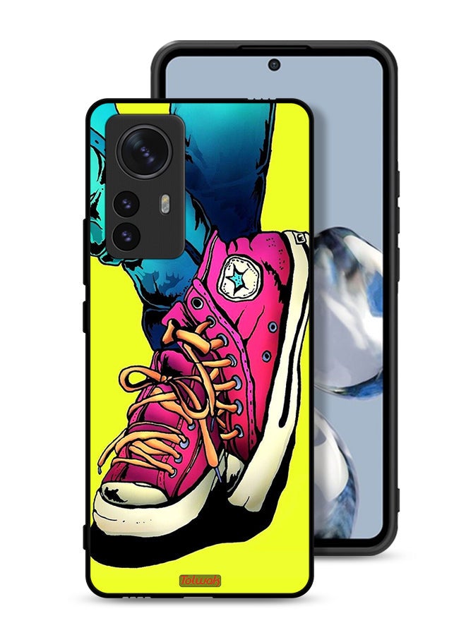 Tolwak Xiaomi 12 Pro Protective Case Cover Canva Shoes Art - Image 1