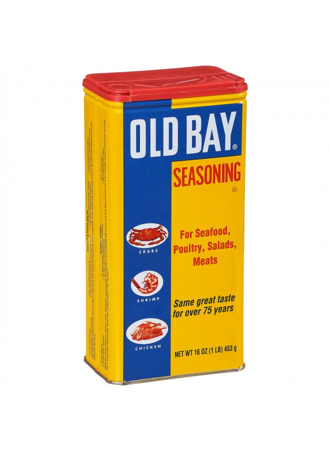 OLD BAY Seasoning, 16 oz - One 16 Ounce Fan-Favorite Tin Can of OLD BAY All-Purpose Seasoning with Unique Blend of 18 Spices and Herbs for Crabs, Shrimp, Poultry, Fries, and More - Image 1