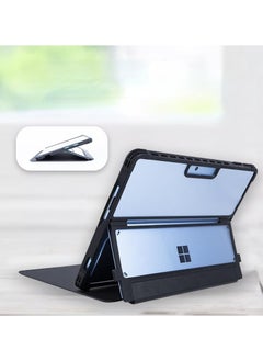 General 13 Inch Microsoft Surface Pro 11 / Pro 10 / Pro 9,Multi-Angle Stand Rugged Clear Leather Protective Cover,Compatible with Type Cover Keyboard  - Image 5