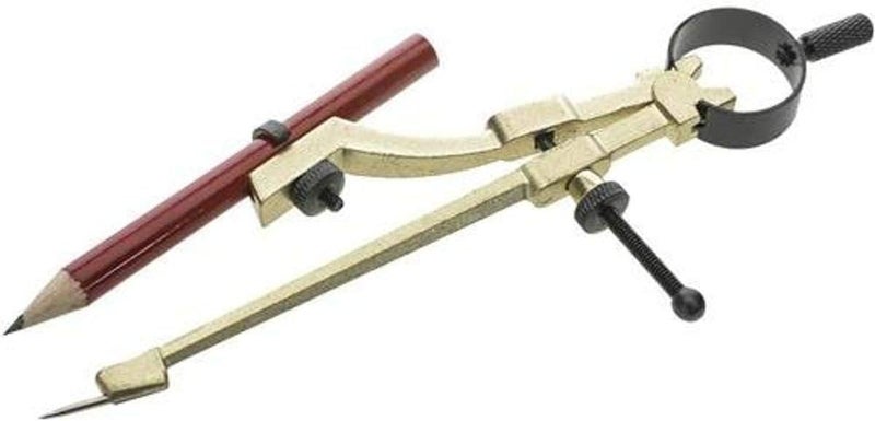 General Tools 842 Precision Pencil Compass, includes pencil , Yellow, 1 Count (Pack of 1) - Image 1