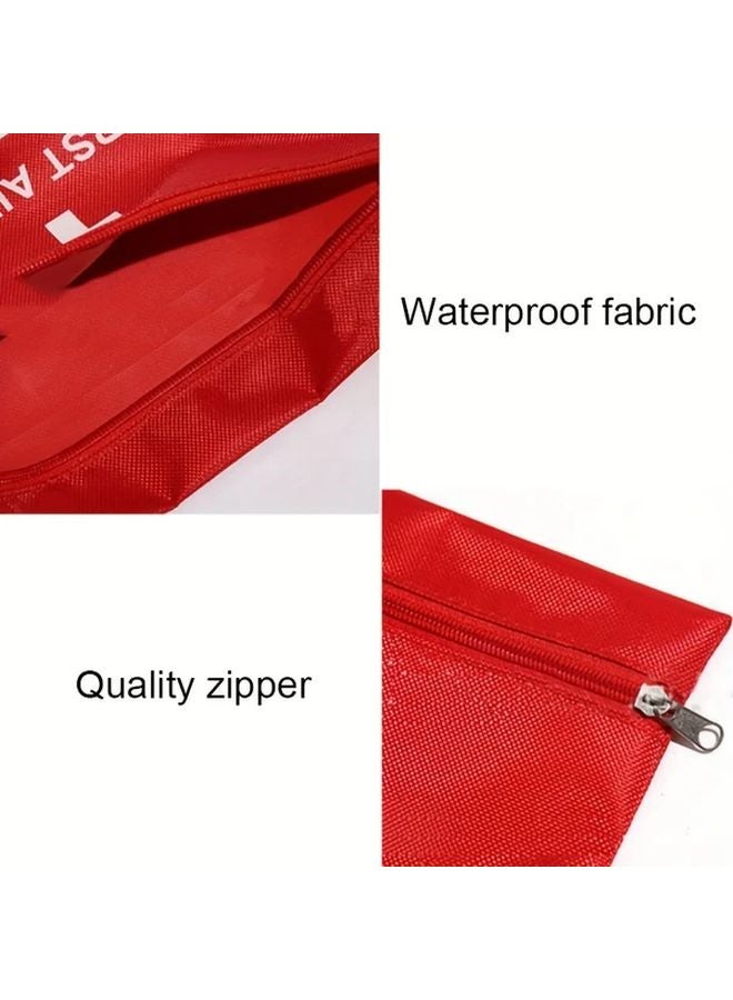 حقيبة الإسعافات الأولية الحمراء المدمجة موديل S قماش أوكسفورد المقاوم للماء حقيبة أدوية محمولة - Image 3