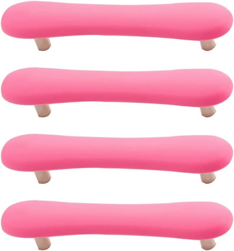 Skyscraper Soft Rubber 96mm Knobs for Kids Girls Boys Cabinet Handle pulls Drawer Knobs for Kids Room Cabinets Closets Toy Organizer Box Bookcase 4pcs/Set (Pink) - Image 1