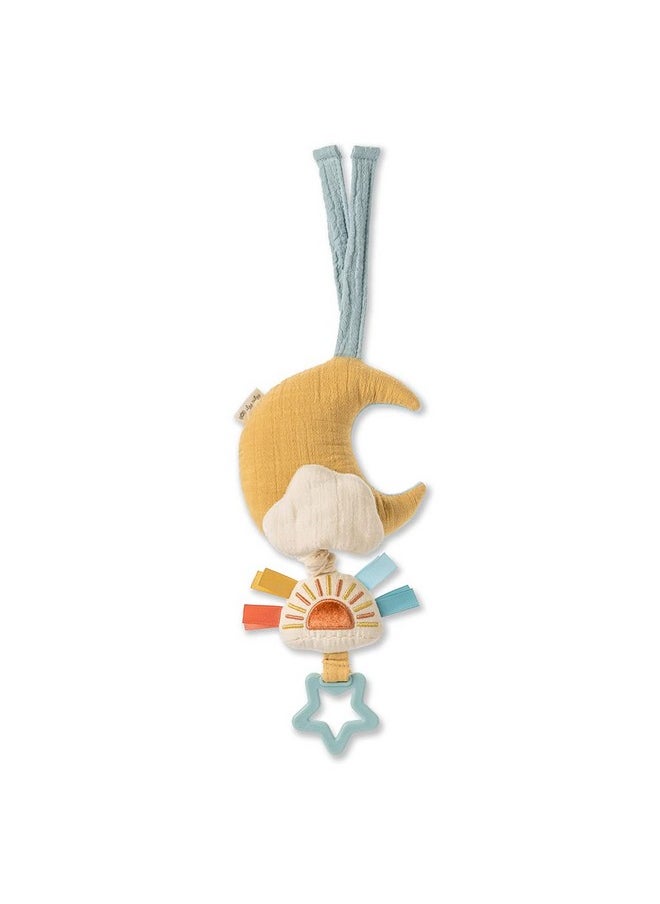 Itzy Ritzy Itzy Ritzy - Musical Pull-Down Toy - Bitzy Notes Baby Musical Toy Attaches to Car Seat, Play Gym, or Stroller & Plays a Soothing Melody, for Ages 0 Months and Up (Moon)  - Image 4