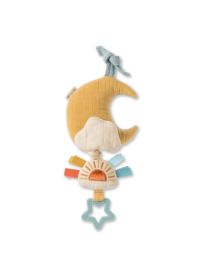 Itzy Ritzy Itzy Ritzy - Musical Pull-Down Toy - Bitzy Notes Baby Musical Toy Attaches to Car Seat, Play Gym, or Stroller & Plays a Soothing Melody, for Ages 0 Months and Up (Moon)  - Image 2