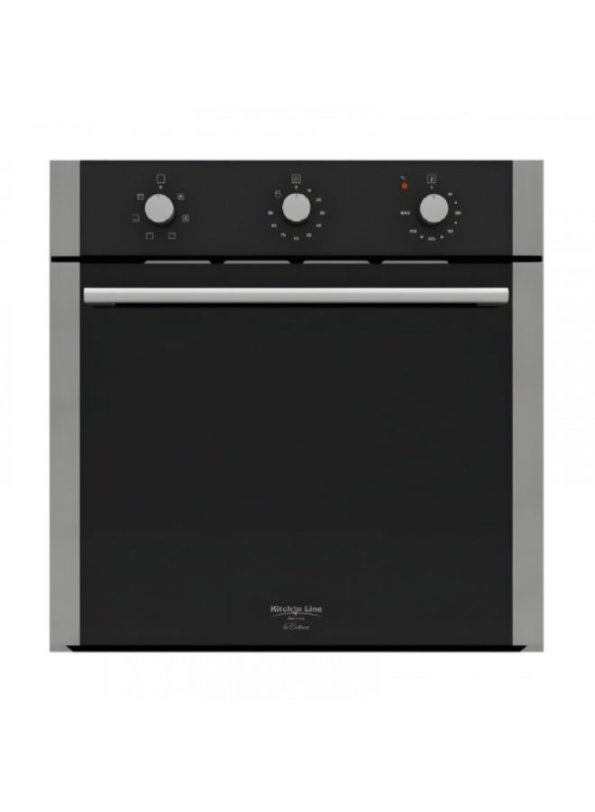 كيتشن لاين فرن كيتشن لاين كهربائي مدمج مع شواية ومروحة، 60 سم، 66 لتر، أسود/فضي ، FE6V063AGD.DTFF.E