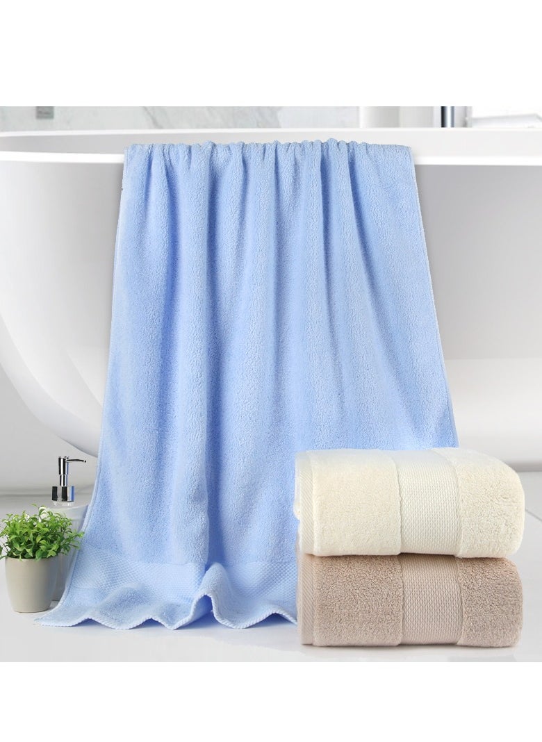 joyzzz 8 Pieces Bath Towel Set, 2 Large Bath Towels 2 Hand Towels 4 Square Towel Cotton Super Absorbent Bathroom Towels(Sky Blue)  - Image 2