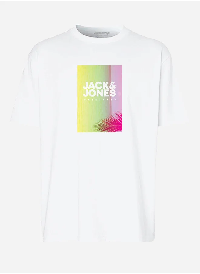JACK & JONES Graphic Print Crew Neck T-Shirt
