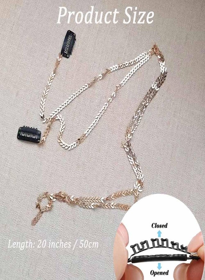 BELICIA 2PCS Premium Chains Hairpins for Womens Gold Charms Tassel Hair Extensions for Braids Hair Accessories Decorative Clip for Nightclub Party Daily Headwear - Image 2