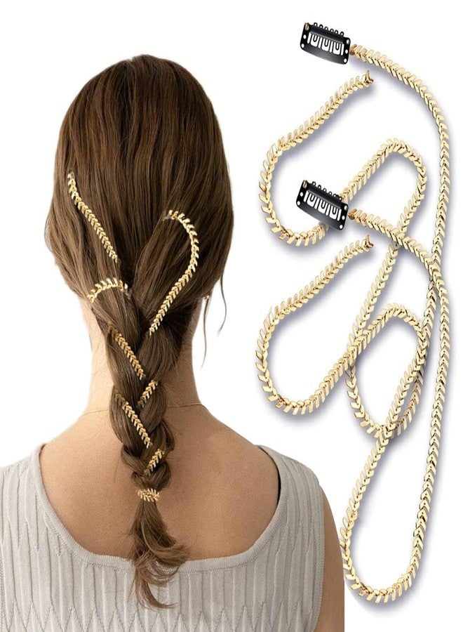 BELICIA 2PCS Premium Chains Hairpins for Womens Gold Charms Tassel Hair Extensions for Braids Hair Accessories Decorative Clip for Nightclub Party Daily Headwear - Image 1
