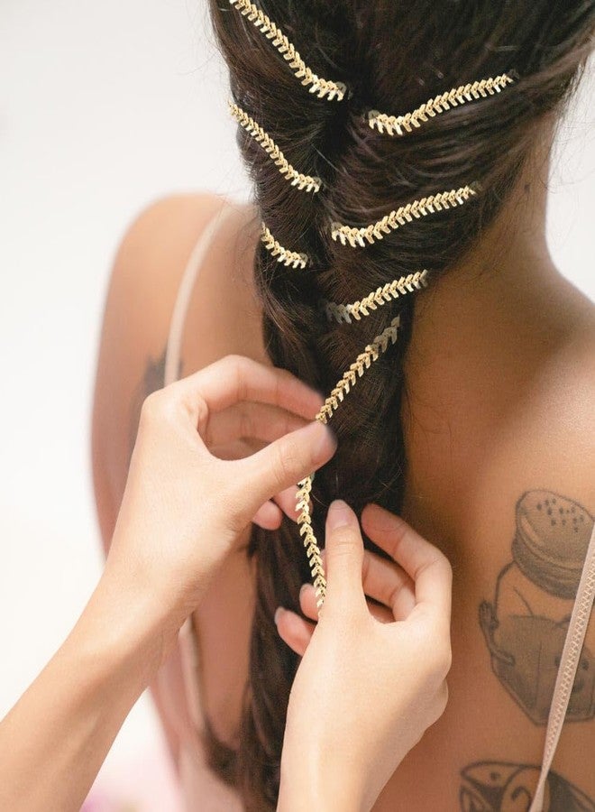 BELICIA 2PCS Premium Chains Hairpins for Womens Gold Charms Tassel Hair Extensions for Braids Hair Accessories Decorative Clip for Nightclub Party Daily Headwear - Image 5