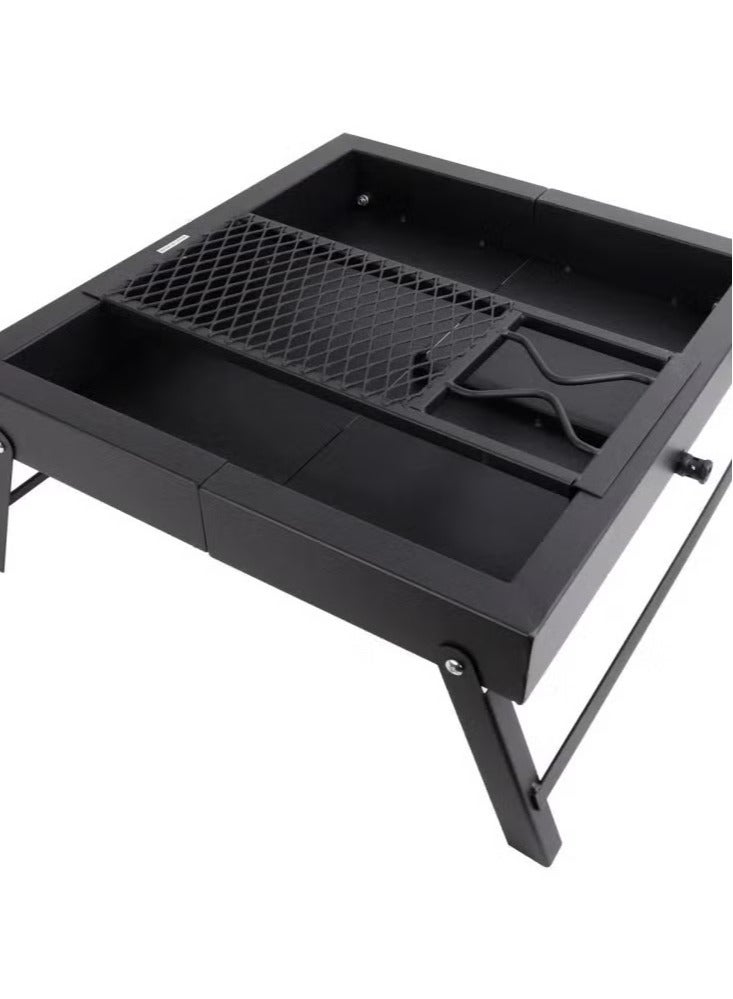 Medium charcoal grill for barbecuing, suitable for trips and camping, size 47 x 60 cm. - Image 3