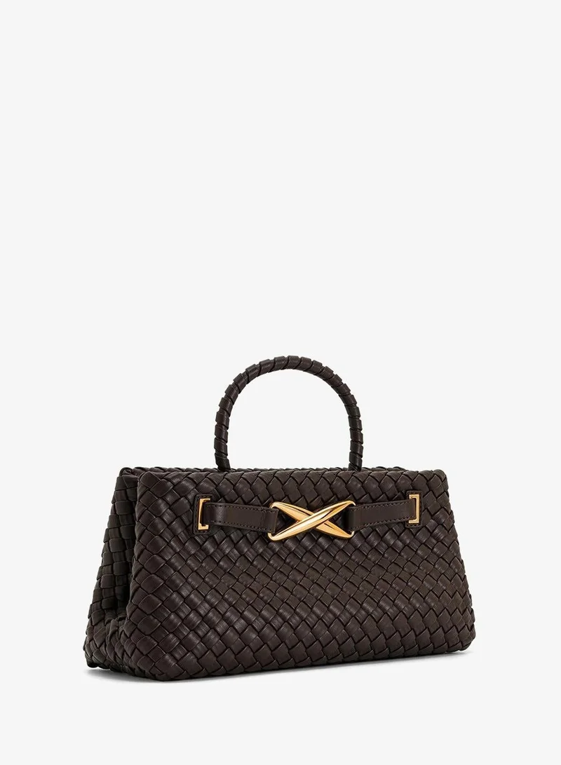 Jw Pei dark brown Elora Woven Mini Bag for Women | Best Price UAE