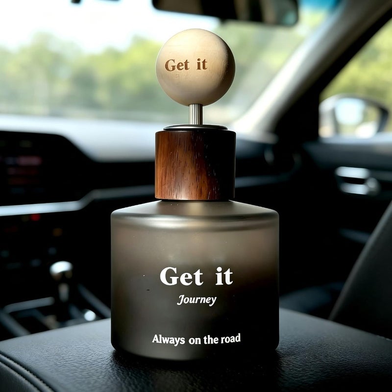 50ml Premium Car and Room Air Diffuser 180+ Days Long-Lasting Fragrance in Elegant Wooden Cup Ideal Gift Set with Natural Essential Oil for Car, Office and Home - Image 2