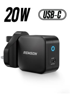 Remson Remson 20W Power Delivery Wall Adapter USB-C Charging Port Fast Charger Compatible for  iPhone 13/13 Mini/13 Pro/13 Pro Max/12 Pro Max/SE/11, Pixel, Galaxy S20 S10 S9, iPad Mini/Pro  - Image 1