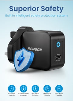 Remson Remson 20W Power Delivery Wall Adapter USB-C Charging Port Fast Charger Compatible for  iPhone 13/13 Mini/13 Pro/13 Pro Max/12 Pro Max/SE/11, Pixel, Galaxy S20 S10 S9, iPad Mini/Pro  - Image 4