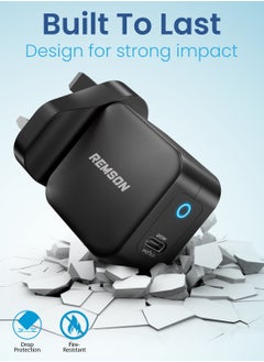 Remson Remson 20W Power Delivery Wall Adapter USB-C Charging Port Fast Charger Compatible for  iPhone 13/13 Mini/13 Pro/13 Pro Max/12 Pro Max/SE/11, Pixel, Galaxy S20 S10 S9, iPad Mini/Pro  - Image 3