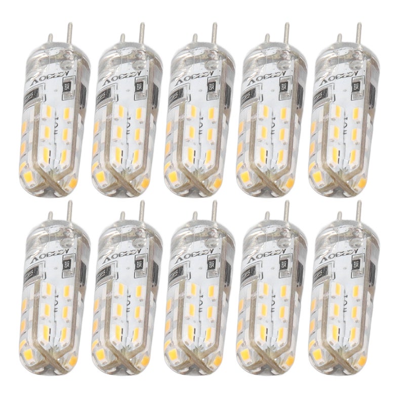 10 Pcs G4 LED Bulbs Bi Pin Base Silicone Warm White 3000K 1.5W AC220V 110LM Landscape Bulbs Replacement - Image 3