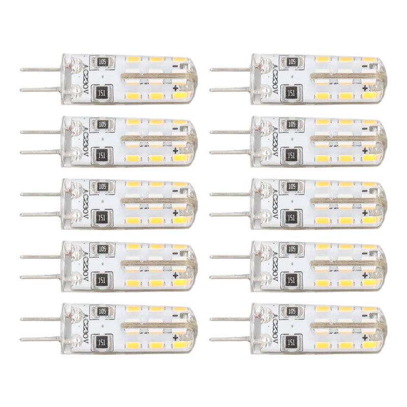 10 Pcs G4 LED Bulbs Bi Pin Base Silicone Warm White 3000K 1.5W AC220V 110LM Landscape Bulbs Replacement - Image 5