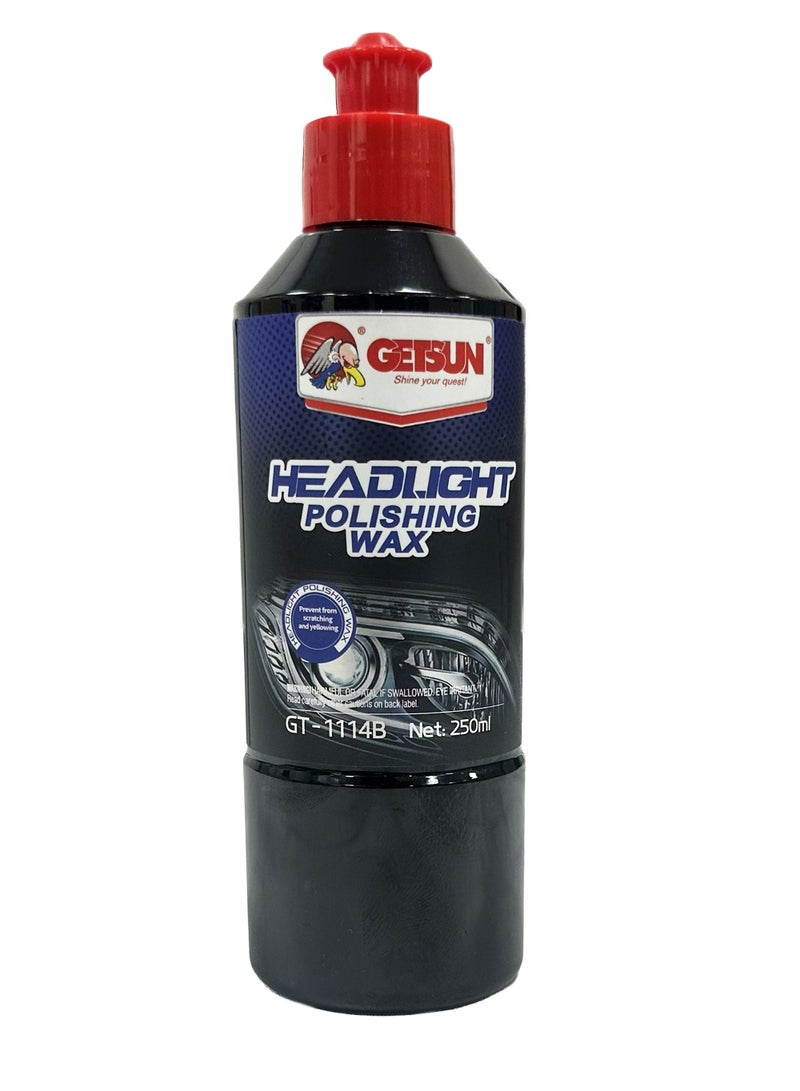 GETSUN Headlight Polishing Wax 250ml – Headlight Restoration Polish for Removing Light Scratches, Yellowing and Surface Haze - Image 1