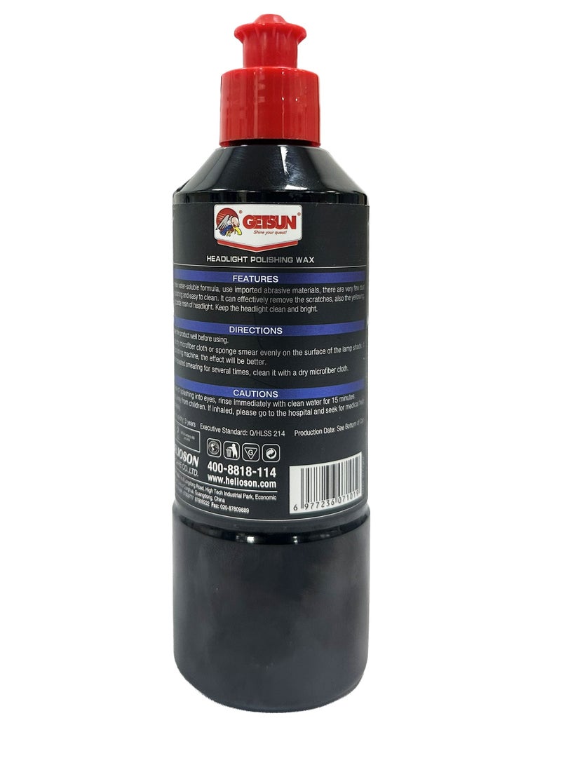 GETSUN Headlight Polishing Wax 250ml – Headlight Restoration Polish for Removing Light Scratches, Yellowing and Surface Haze - Image 2