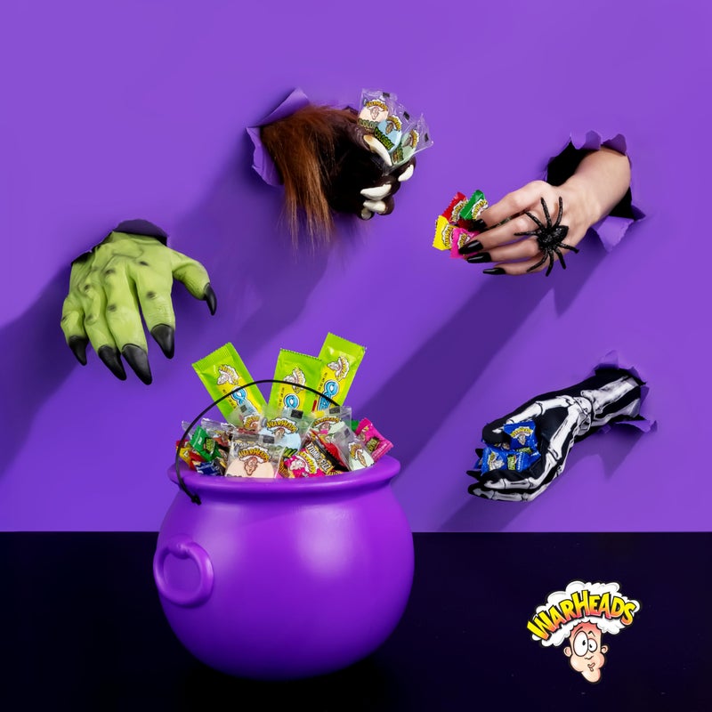 WARHEADS - Extreme Sour Hard Candy - Sour Apple, Black Cherry, Blue Raspberry, Lemon & Watermelon Flavors, Great For Parades - 2 lb. Bulk Bag - Image 2