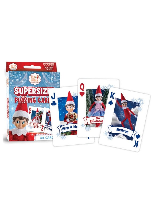 MasterPieces MasterPieces Licensed Kids Games - Elf on The Shelf - Supersized Playing Cards Games for Kids & Family, Laugh and Learn - Image 2