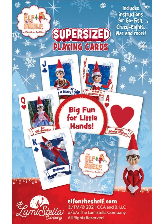 MasterPieces MasterPieces Licensed Kids Games - Elf on The Shelf - Supersized Playing Cards Games for Kids & Family, Laugh and Learn - Image 3